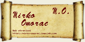 Mirko Omorac vizit kartica